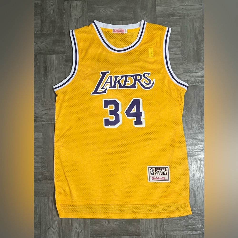 Shaquille O'Neal, Lakers, #34, Mitchell and Ness, Stitched, Jersey, Size (L)